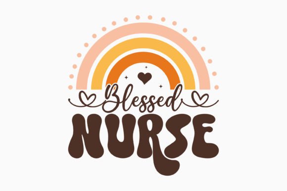 Blessed Nurse Retro: A Charming Graphic for Local Crafts