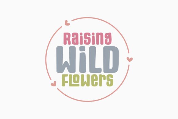 Raising Wild Flowers Mom: A Retro Graphics Asset for Crafts