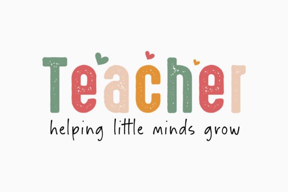 Teacher Helping Little Teacher Retro Svg for Graphics and Crafts