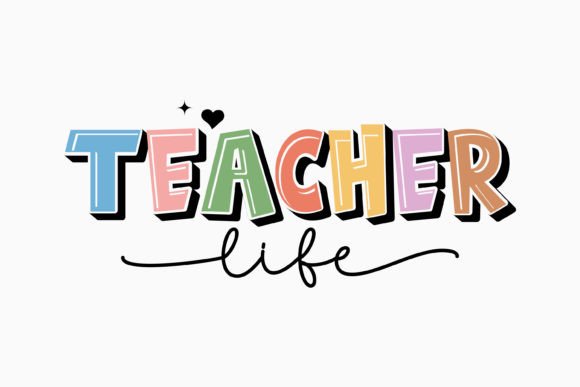 Teacher Life Svg Retro: A Versatile Graphics Asset for Crafts and Publishing